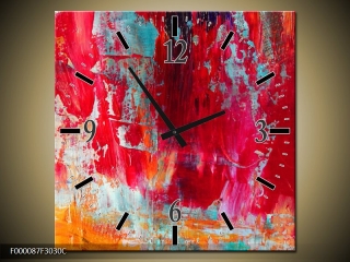 Moderní obraz s hodinami 30x30 cm jednodílný